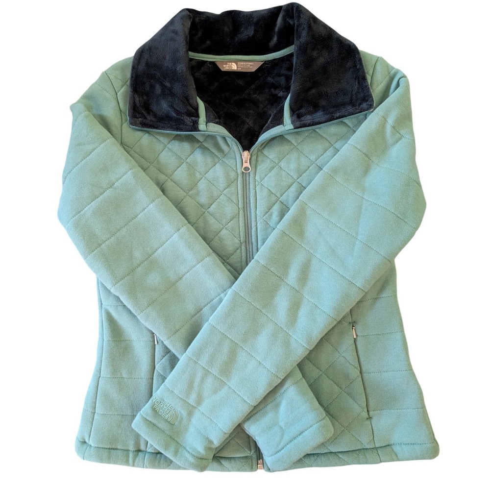 The North Face Caroluna Women's Small Laurel Green Quilted Fleece Jacket